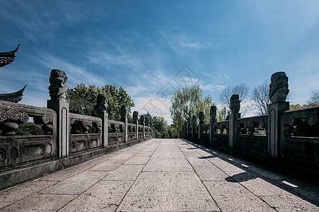 上海大观园古代桥梁背景