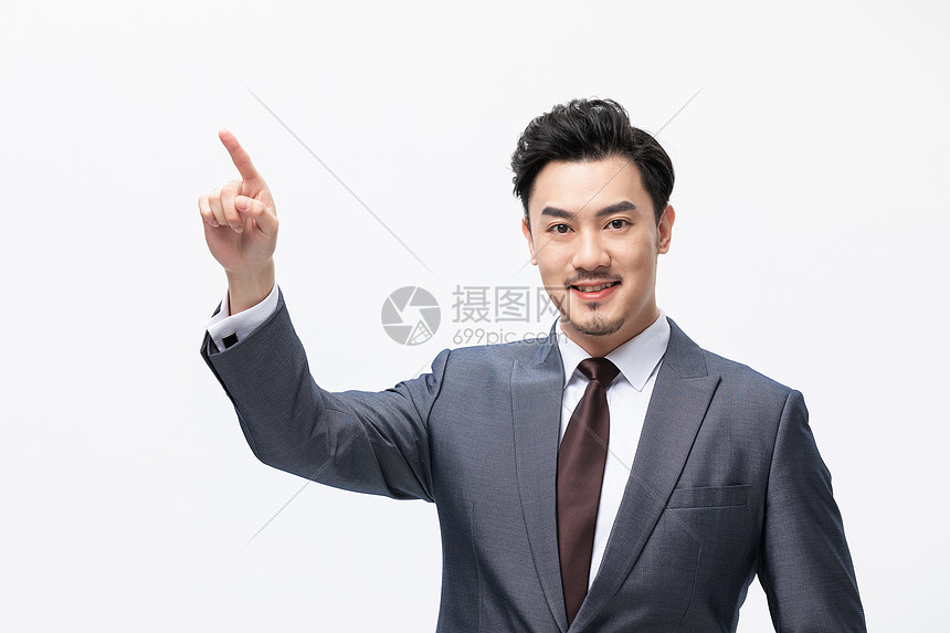 商务男性用手指手势