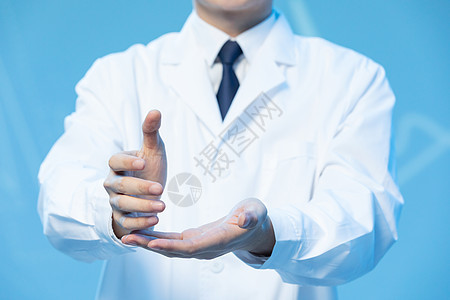 医疗科研人员手部动作图片