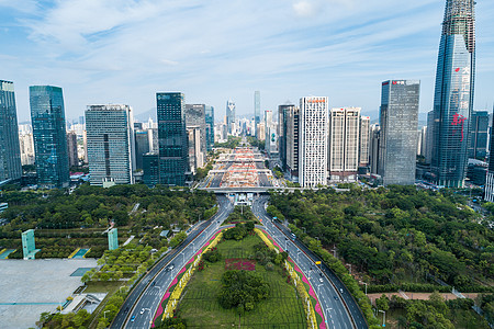 深圳福田区市民中心建筑群图片