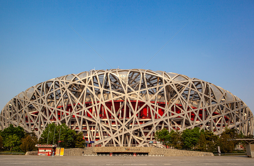 北京国家体育场鸟巢夜景灯光图片