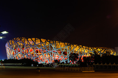 北京国家体育场鸟巢夜景灯光图片