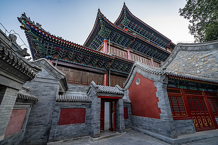北京建筑北京八大处古代建筑背景