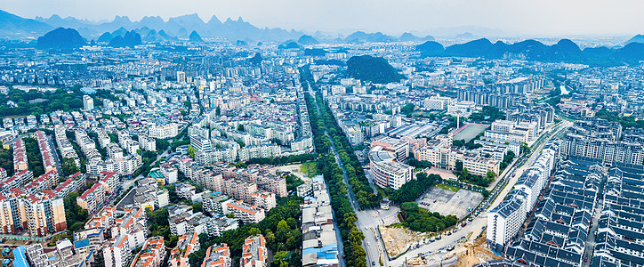 全景航拍城市风光城市建筑地块房产物业楼盘图片