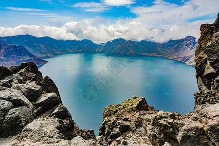 东北吉林长白山天池背景