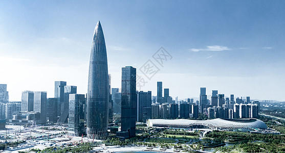 深圳人才公园建筑群航拍高清图片