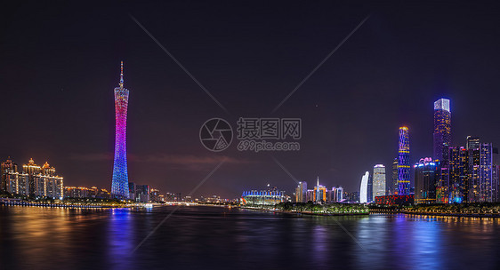 珠江新城夜景图片