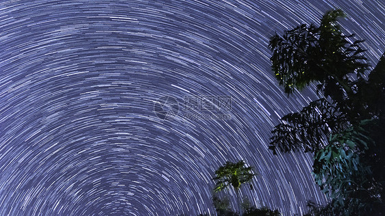 夏威夷大岛夜间星轨图片