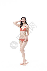 夏日青年泳装女性背景图片
