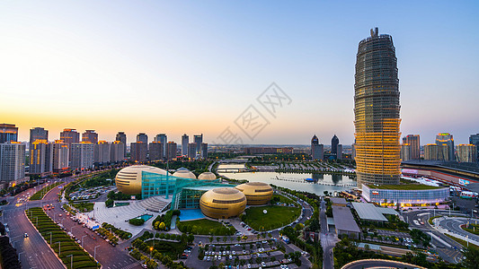 郑州夜景郑州城市地标背景