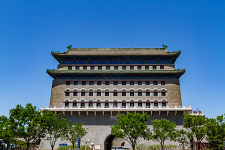 北京正阳门箭楼背景图片