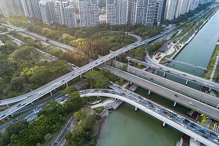 深圳南山区滨海沙河西立交桥背景图片