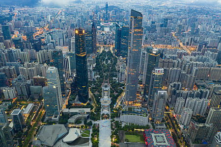 广州珠江新城航拍图片素材