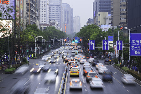 商业街景观南京新街口商圈夜景背景