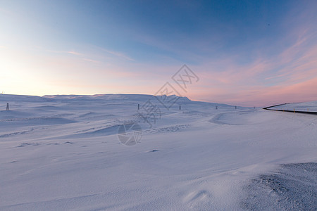 冰岛日落晚霞美景图片