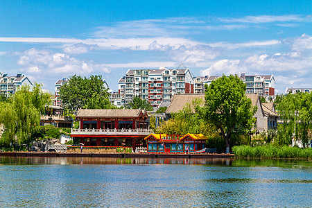 北京后海夏日背景图片