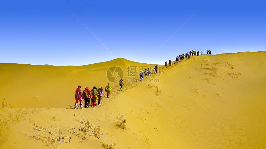 内蒙古库布其沙漠旅游团队图片