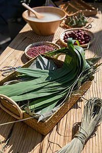 端午节包粽子食材图片