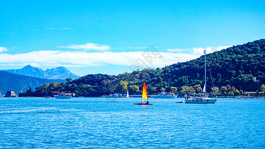 帆船出海海上帆船背景