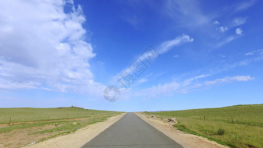 蓝天公路内蒙古的草原天路背景