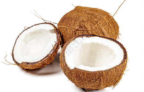 椰子白底图热带水果椰奶冻高清图片