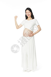 孕妇加油动作图片