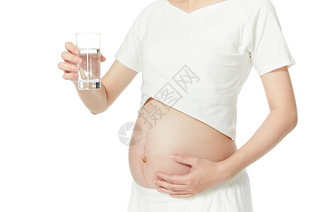 孕妇喝水孕妇手拿水杯背景