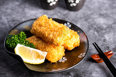 油炸豆腐日料小食背景