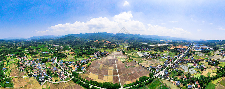 湘西风景航拍湖南湘西山区农田全景图背景