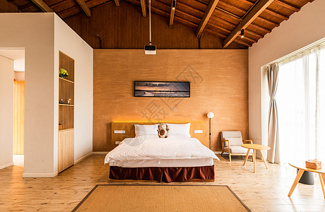 田园风格装修效果图现代简约室内设计风格的卧室背景