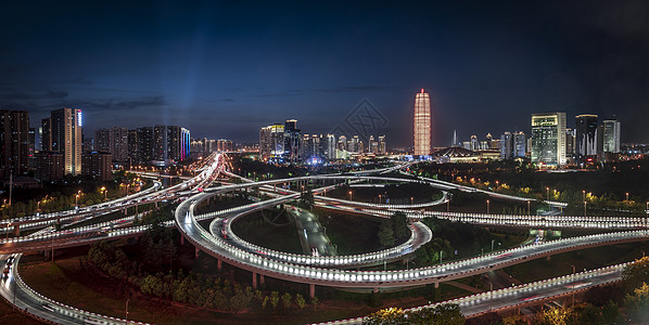 郑州CBD夜景郑州CBD背景