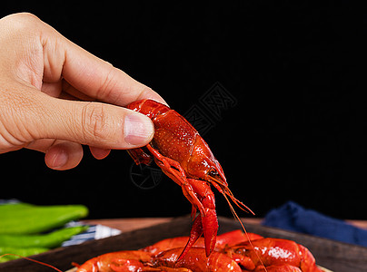 夏天吃小龙虾夏季夜宵美食小龙虾背景