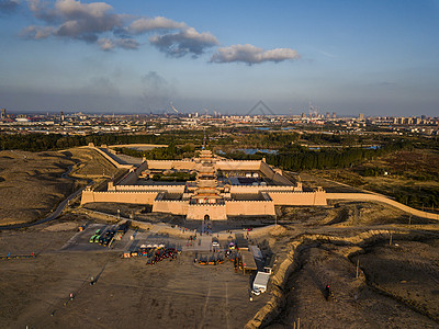 甘肃省嘉峪关市嘉峪关景区航拍高清图片