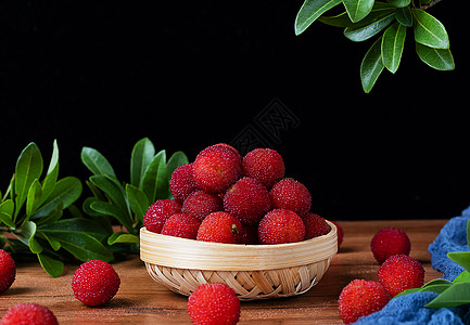 夏季时令水果成熟的杨梅高清图片