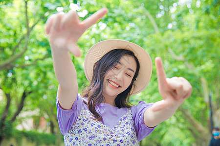 青春活力女孩青春活力少女写真背景