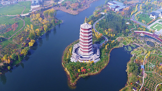 雁栖湖国际会议中心雁栖湖风景背景