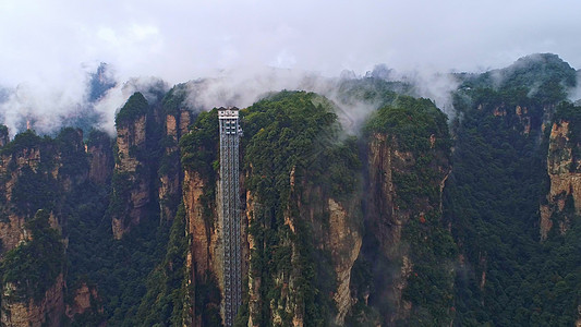 藏龙百瀑武陵源百龙天梯背景