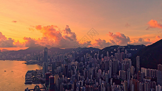 黄昏下的香港图片