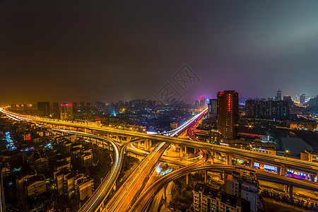 浙江省杭州市德胜高架夜景图片