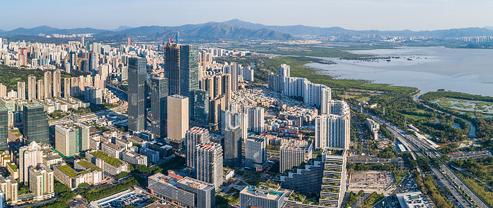 航拍深圳福田区建筑群图片