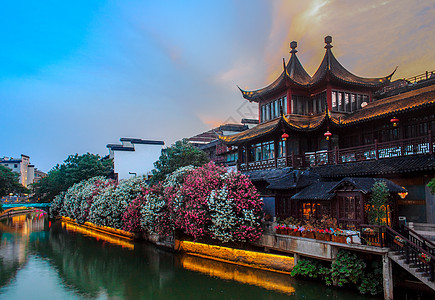 秦淮河夜景古秦淮夜景高清图片