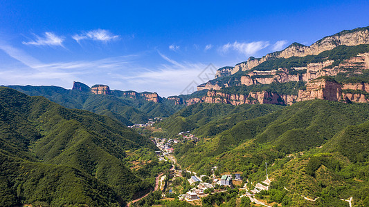 航拍河北嶂石岩国家风景名胜区高清图片