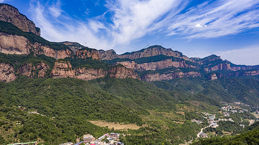 航拍河北嶂石岩国家风景名胜区图片