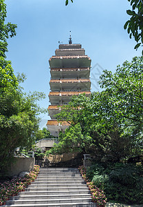 重庆两江新区瞰胜楼(两江亭)重庆鹅岭公园背景