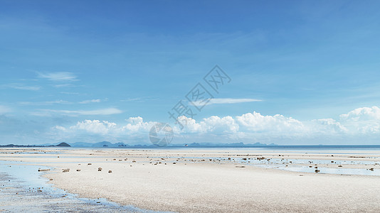 夏季海滩泰国苏梅岛白沙滩海滨背景