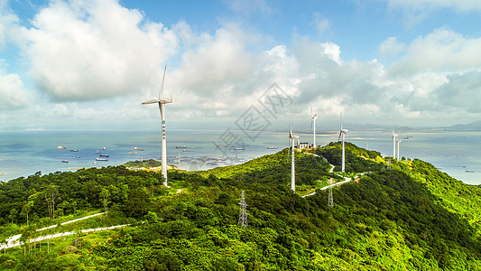 广东阳江海陵岛清晨的港湾背景