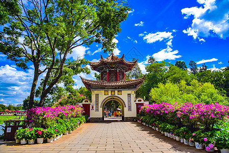 鄂北大观昆明市大观公园背景