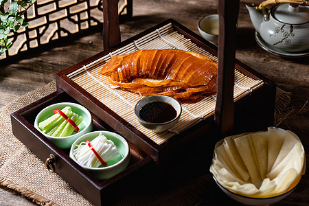 中餐套餐北京烤鸭背景