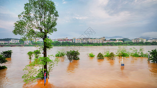 洪水舞台背景洪水洪涝自然灾害背景