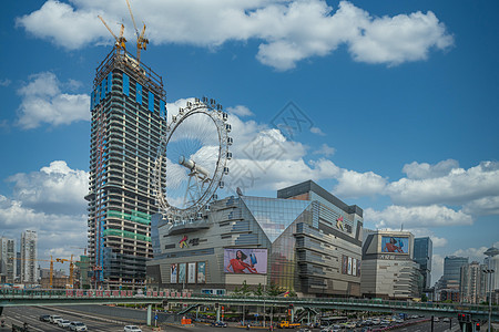 上海城市摩天轮图片